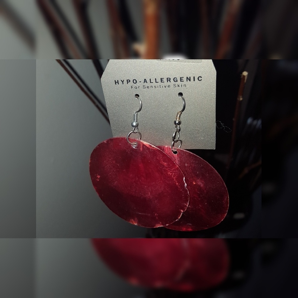 Red earrings